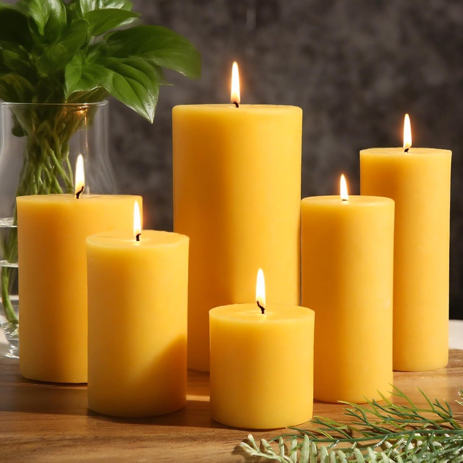 Home Fragrance Non Toxic - Ensemble de 6 bougies en cire